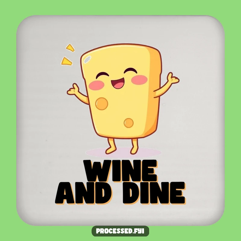 Funny Cheese Dance Drink Coaster - Giggling Protector for Cheesy Surfaces