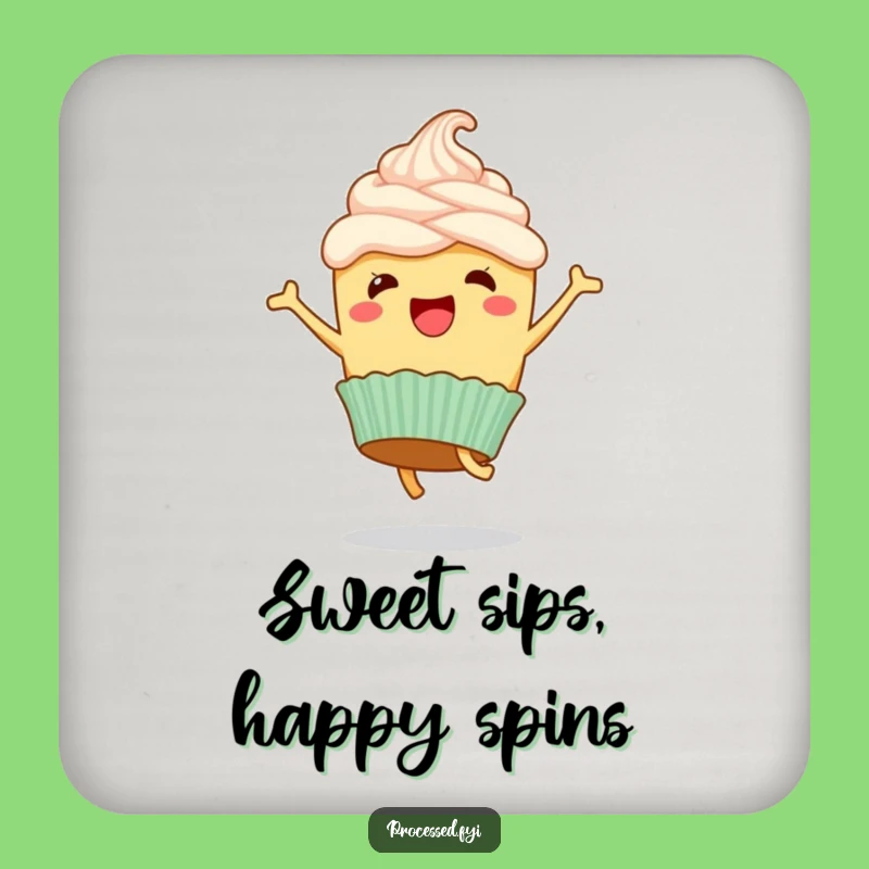 Funny Cupcake Cartwheel Coaster: Protect Surfaces with Joyful Flips!