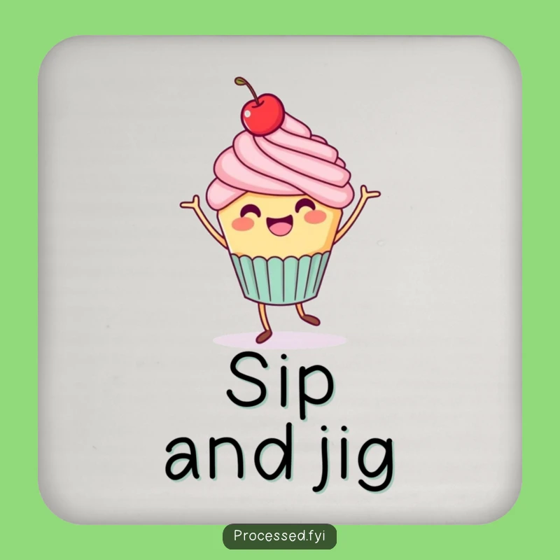 Funny Cupcake Jig Coasters: Protect Surfaces with Sweet Style