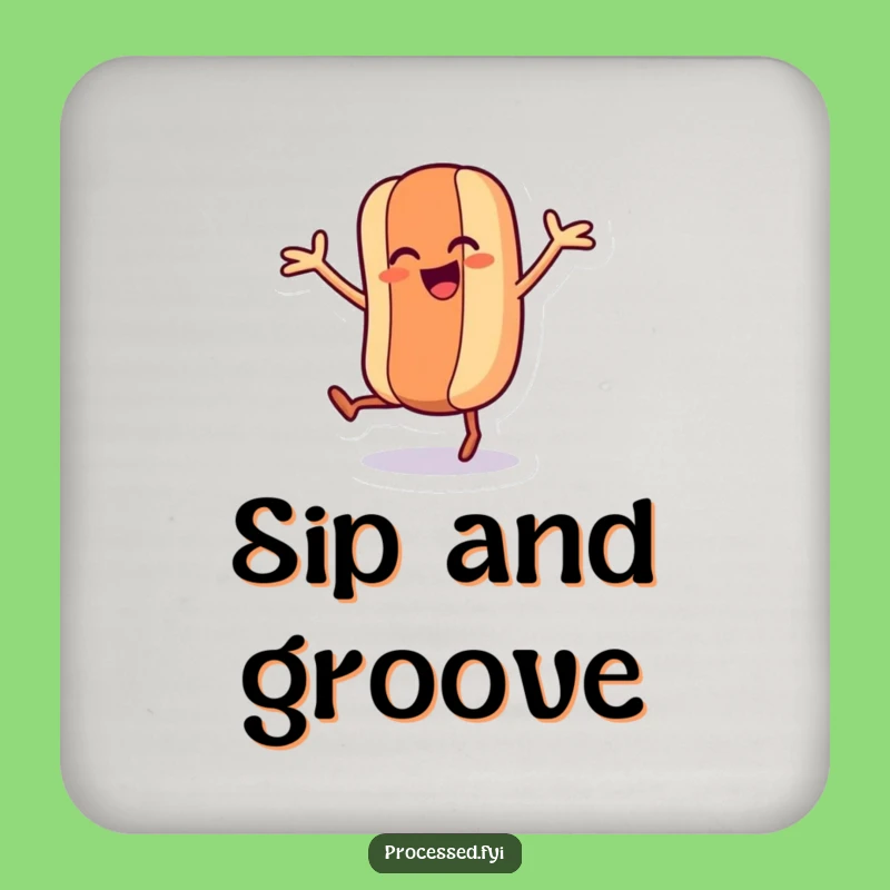 Funny Dancing Hot Dog Coaster - Protect Surfaces with Wacky Wiener Charm