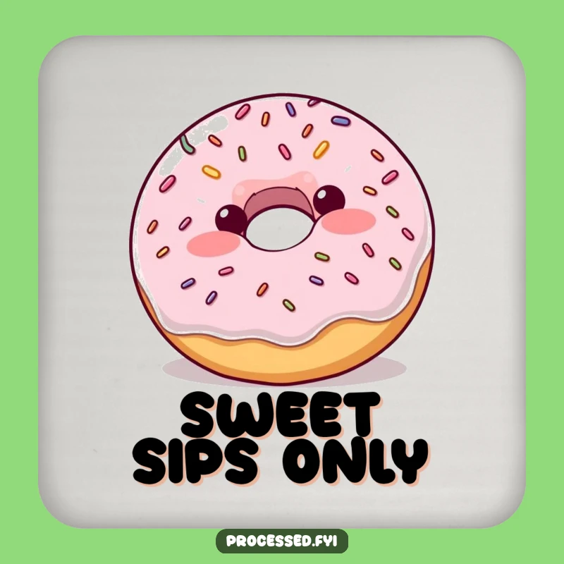 Funny Donut Coaster: Hilarious Protection for Drinks & Sweet Tables