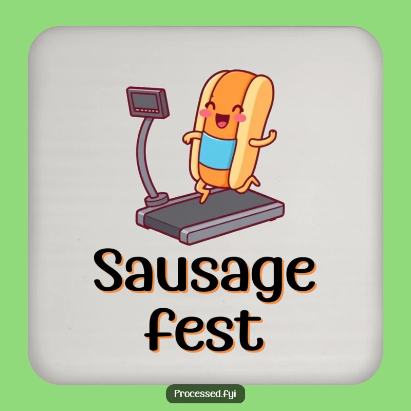 Funny Hot Dog Jogging Coaster: Hilarious Protection for Your Surfaces