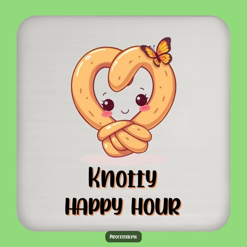 Funny Pretzel Coaster Set: Protect Surfaces with Whimsical Style