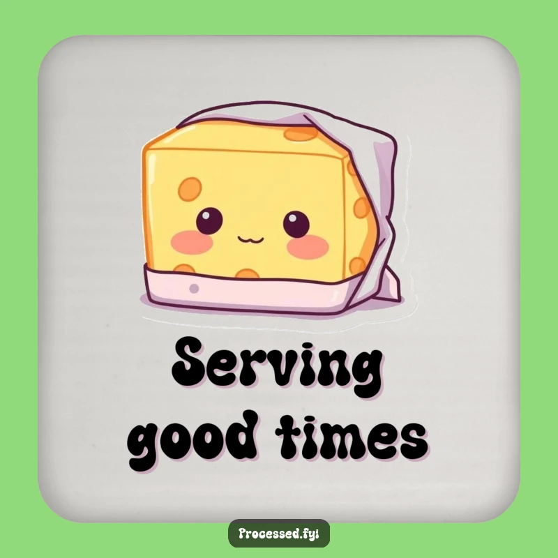 Funny Shy Cheese Coasters: Cheesy Protector - A Quirky & Funny Gift!