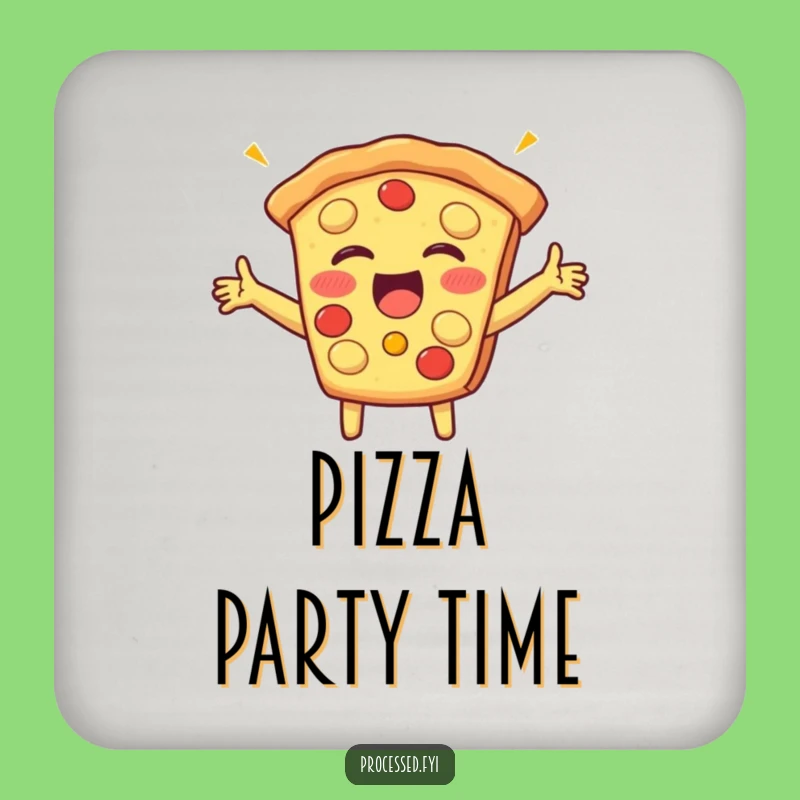 Funny Pizza Slice Giggle Coaster: Cheerful Protection for Tables