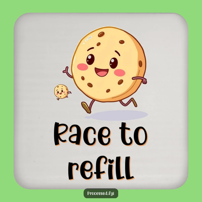 Funny Cookie Race Coasters: Protect Surfaces with Speedy Style