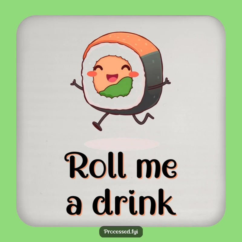 Funny Leaping Sushi Roll Coaster: Protect Surfaces with Cartoon Pizzazz