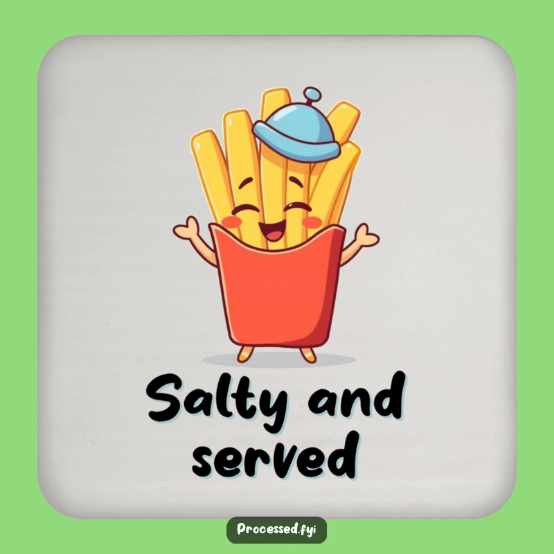 Funny Winking French Fry Coasters - Jaunty Protection for Your Drinks!