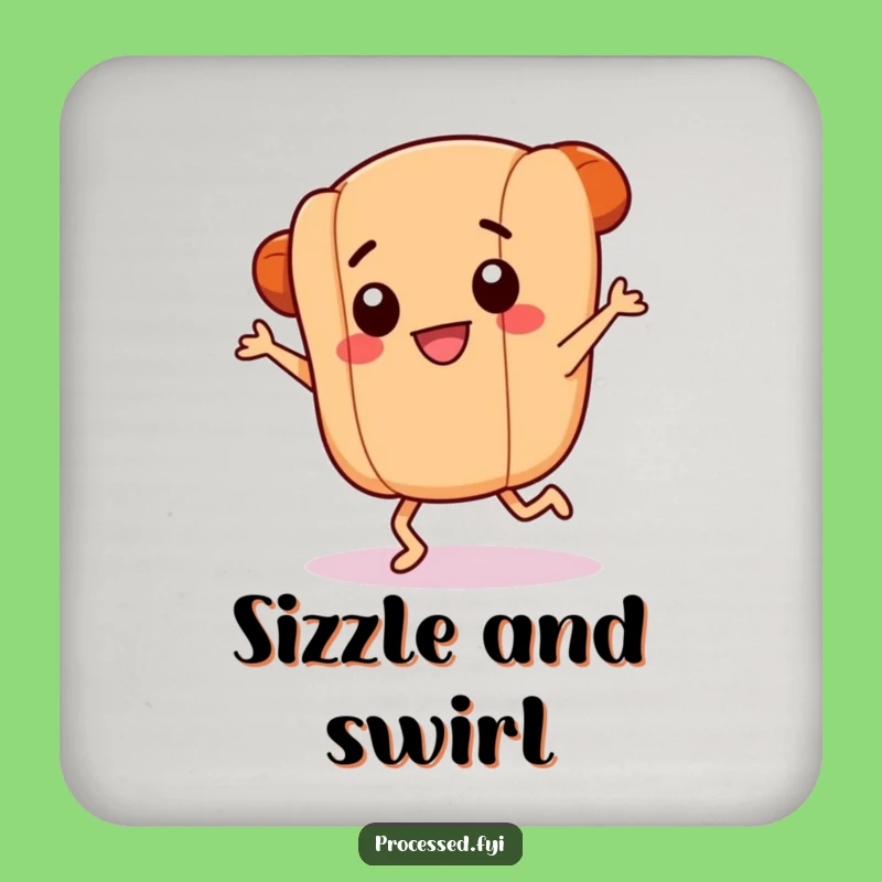 Funny Dancing Hotdog Coaster: Protect Surfaces with Foodie Flair