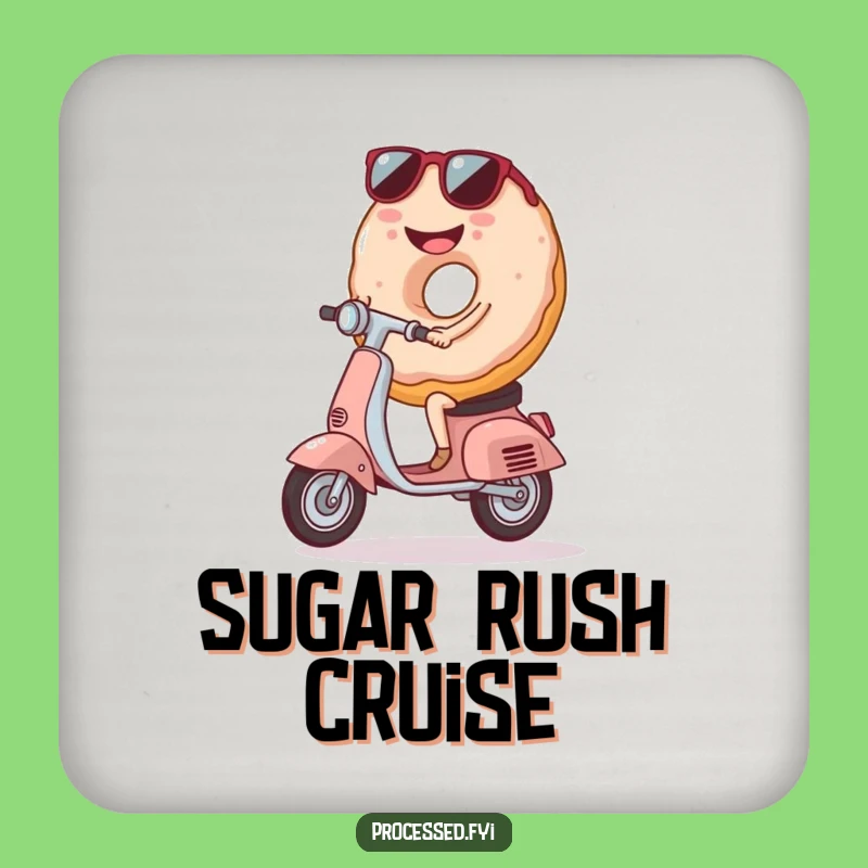 Funny Donut Scooter Coaster - Protect Your Table with Hilarious Coolness!