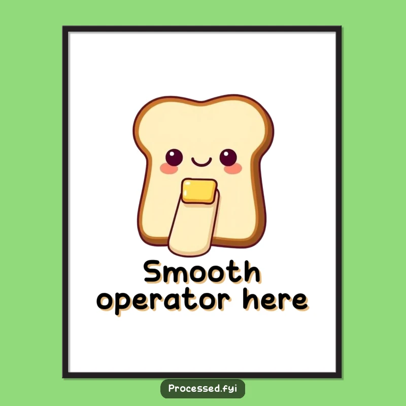 Funny Bread Butter Slide Poster: Deliciously Hilarious Art for Your Walls!