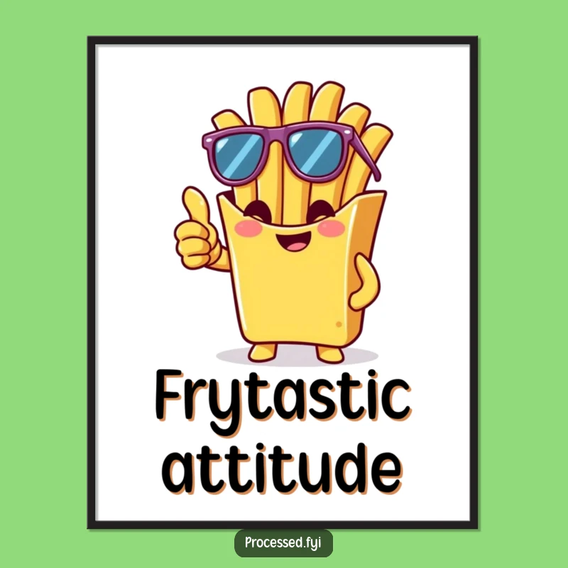 Funny French Fry Poster: Add Coolness and Humor to Your Walls