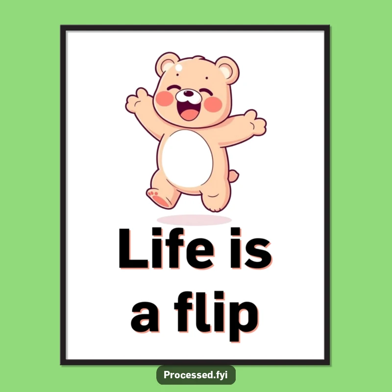 Funny Gummy Bear Poster: Somersault Art - A Sweetly Funny Gift for Walls!