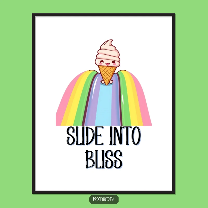 Funny Ice Cream Poster: Adorn Your Walls with Sweet Joy