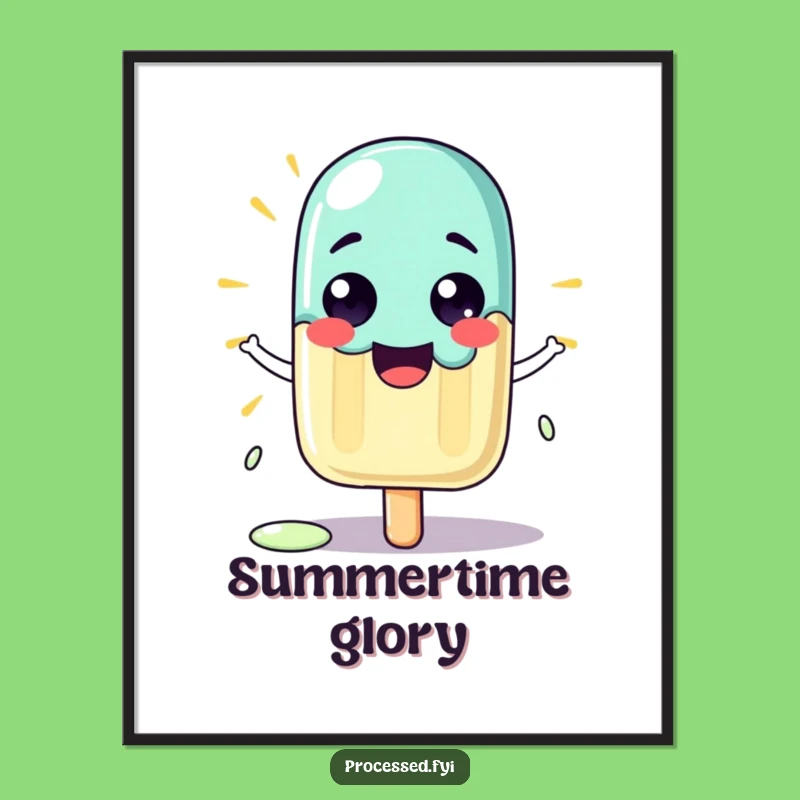 Funny Proud Melting Popsicle Poster: Hilarious Summer Art for Your Walls!
