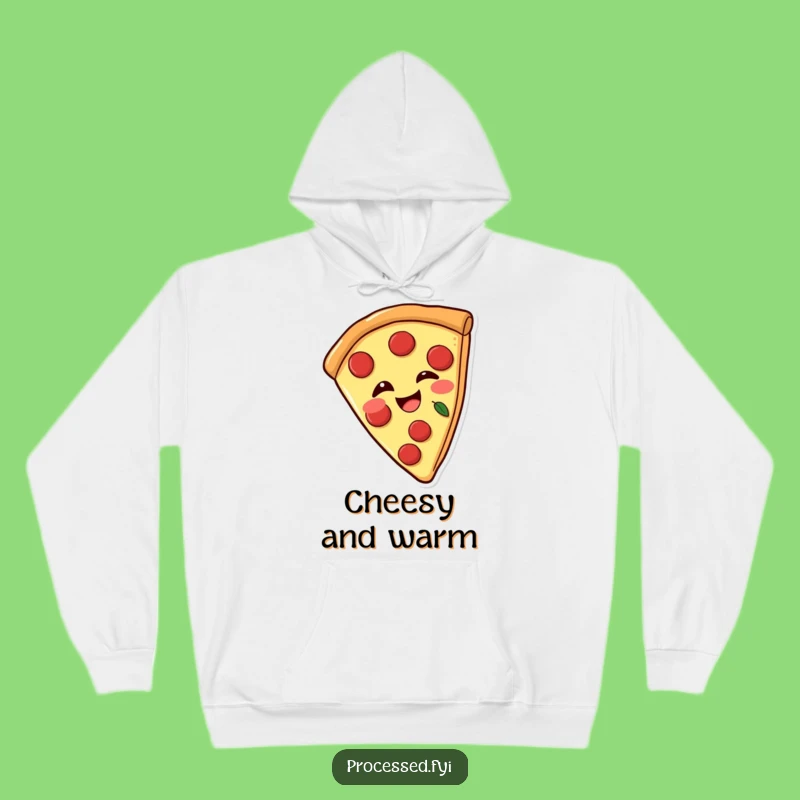 Cozy Funny Pizza Wink Hoodie: Warm Comfort with a Playful Pepperoni Pizza