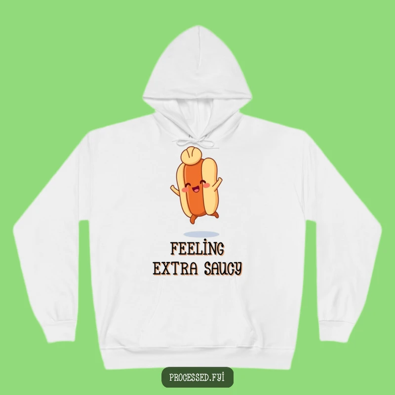 Funny Hot Dog Leap Hoodie: Cozy Comfort with a Cheerful Wiener