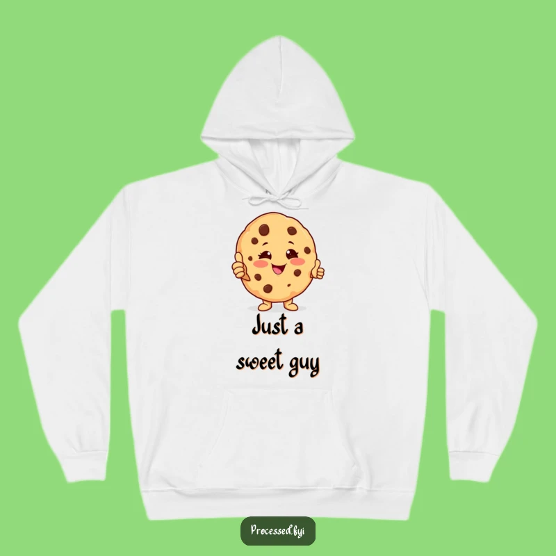 Funny Cookie Character Hoodie: Cozy & Cheerful Wink, Ideal Funny Gift