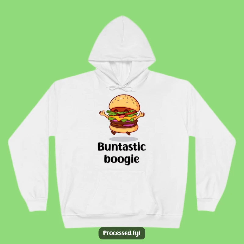 Funny Dancing Hamburger Hoodie - Cozy Beats and Hilarious Comfort Gift!