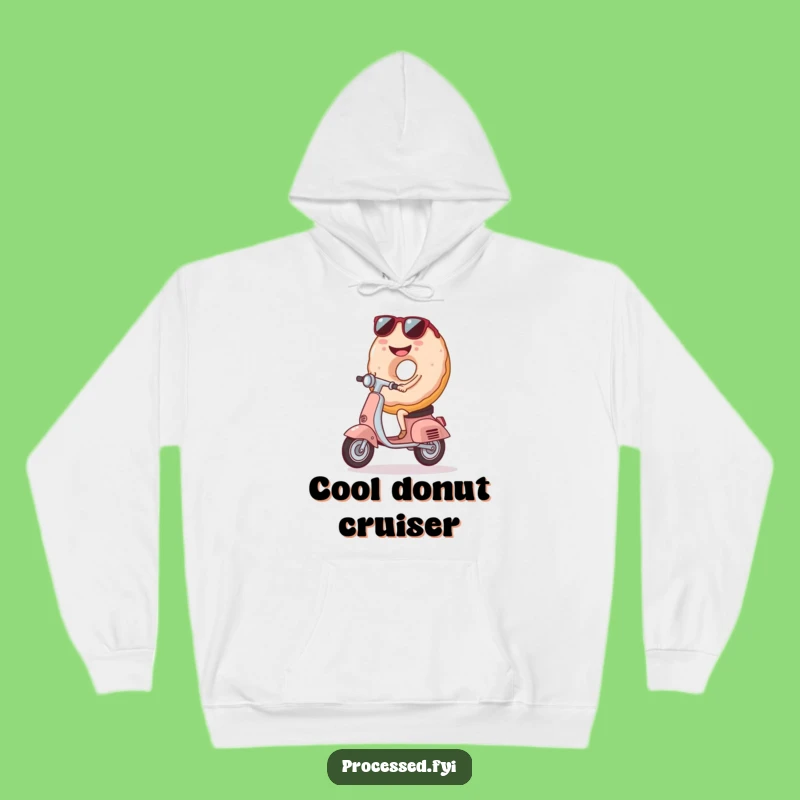 Funny Donut Scooter Hoodie - Cozy Rides and Hilarious Comfort Gift!
