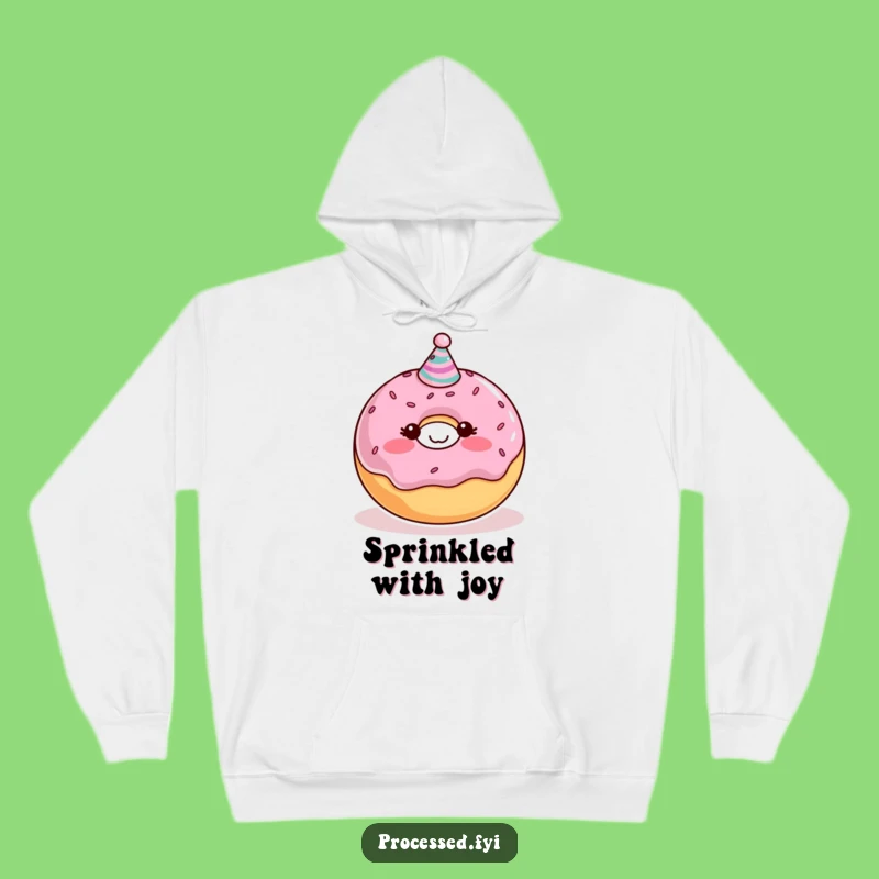 Funny Donut Hoodie: Cozy Blushing Character Sweatshirt, Great Funny Gift!