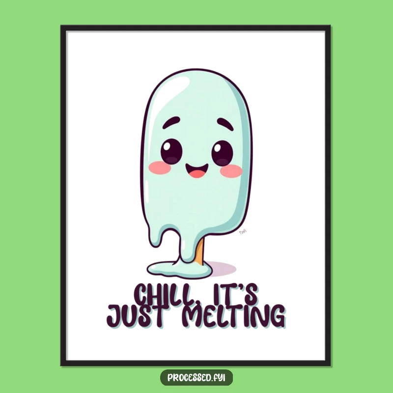 Free Printable Wall Art: Melting Popsicle Joy - Humorous Downloadable Decor