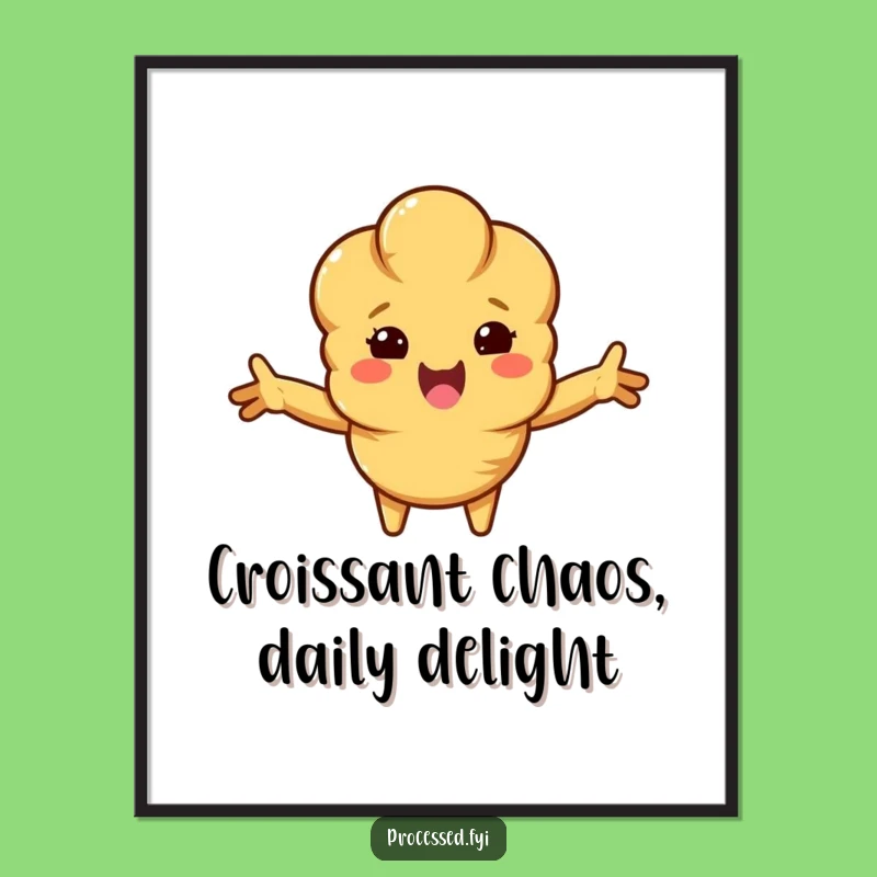Free Printable Croissant Wall Art: Funny Pastry Decor, Hilarious Downloadable Art for Your Kitchen!