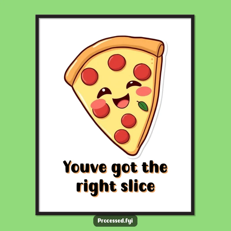 Free Printable Wall Art: Playful Pizza Wink Downloadable Decor for a Fun Kitchen