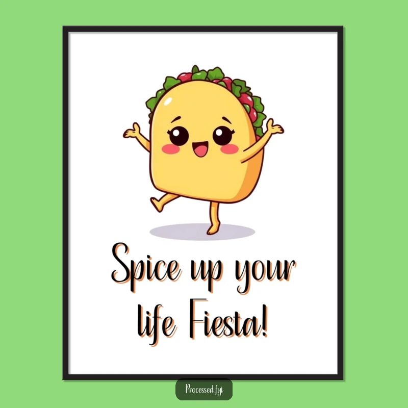 Funny Free Printable Wall Art: Sassy Taco Dancer - Downloadable Decor!