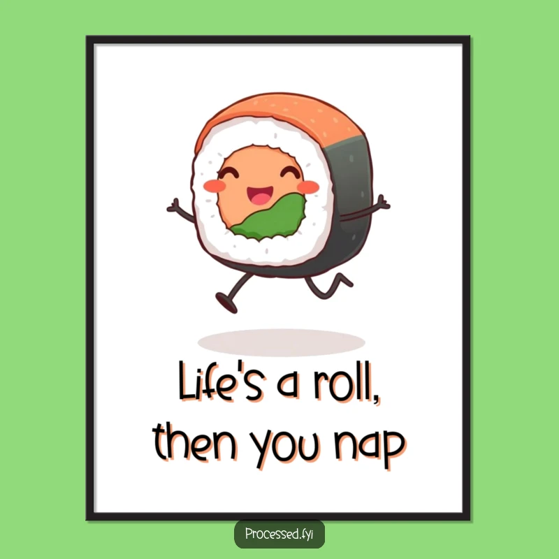Free Printable Sushi Wall Art: Funny Foodie Decor, Hilarious Downloadable Art for Your Kitchen!