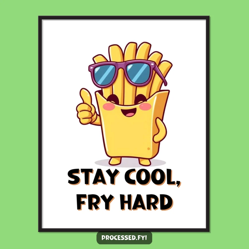 Free Printable Wall Art: Cool French Fry - Funky Downloadable Decor!
