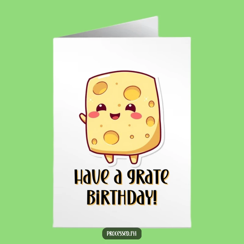 Free Printable Cheese Birthday Card: Wiggling Holes for a Gouda Laugh Gift