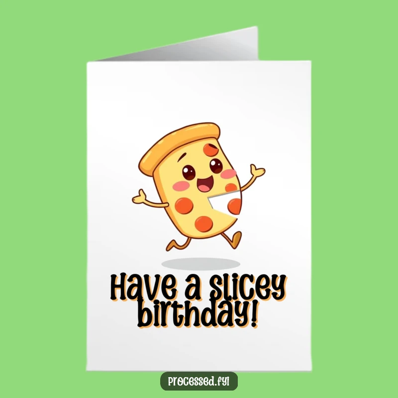 Cheesy Free Printable Pizza Birthday Card: Hopping with Joy!
