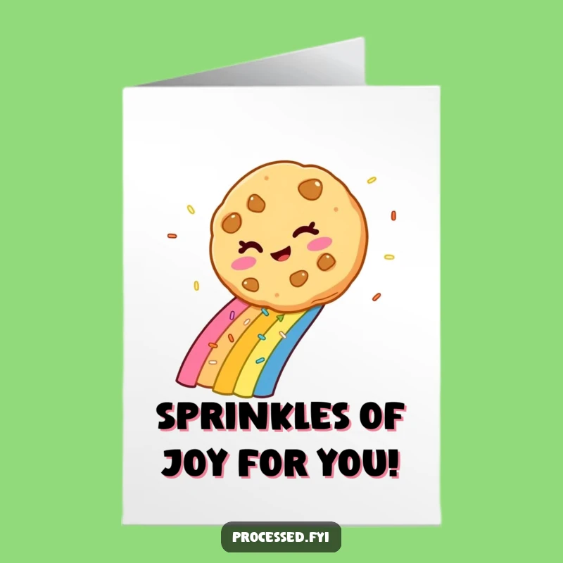 Free Printable Winking Cookie Birthday Card: Slide into Fun with this Adorable & Funny Downloadable Gift