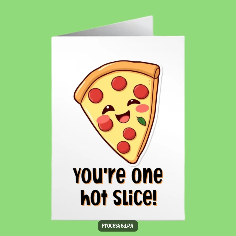 Free Printable Congrats Card: Pizza Wink Downloadable Gift for Celebrating Deliciously