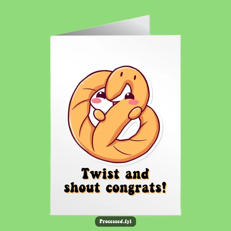 Free Printable Congrats Card: Twisted Pretzel Fun for a Funny Downloadable Gift