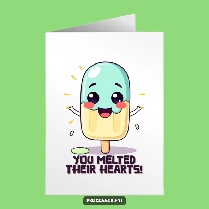 Free Printable Funny Popsicle Congrats Card: Cool Victory Downloadable Gift