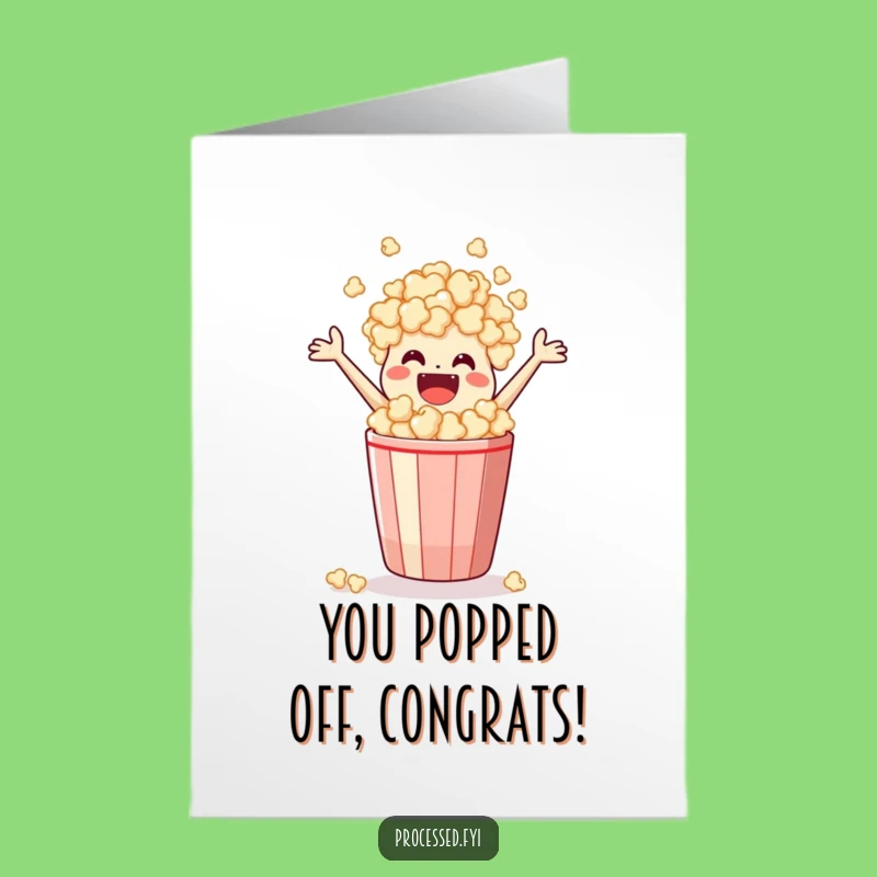Free Printable Popcorn Congratulations Card - Funny Downloadable Greeting Gift