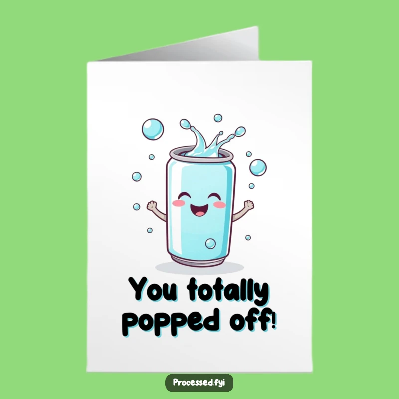 Free Printable Soda Can Congrats Card: Juggling Drops for a Fizzy Celebration Gift