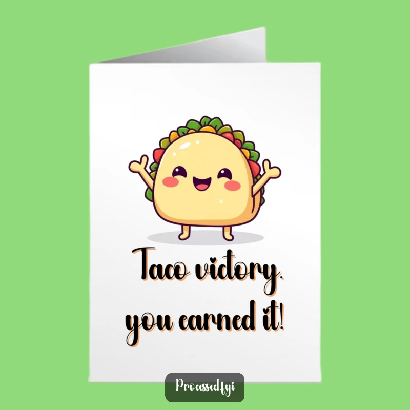 Free Printable Taco Card for Congratulations - Funny Downloadable Greeting Gift
