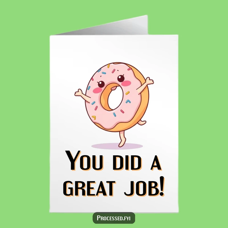 Free Printable Donut Congrats Card: Celebrate Victories with Funny Sprinkled Downloadable Art!