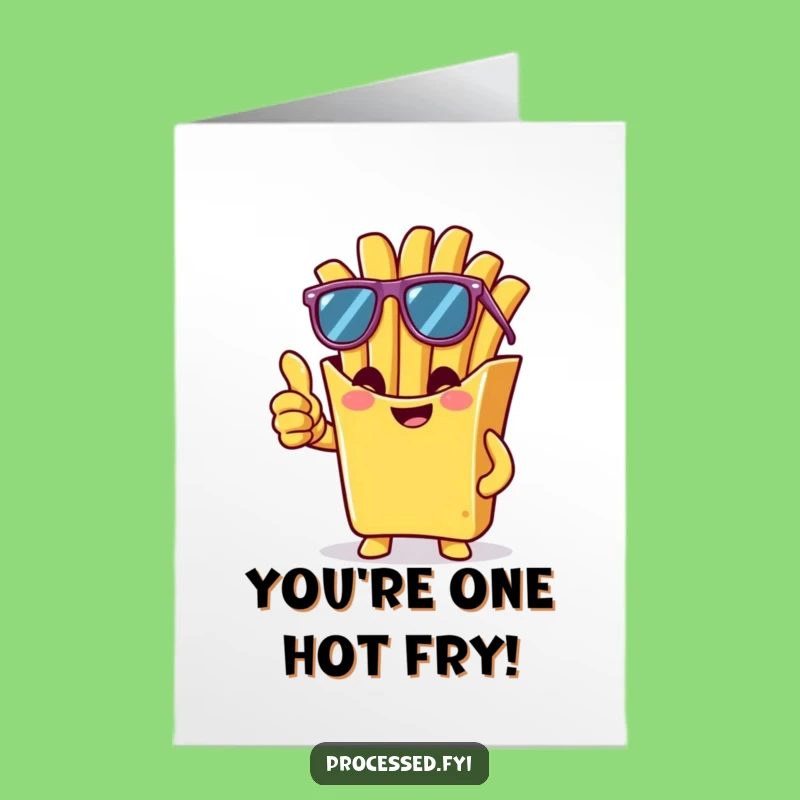 Free Printable Congrats Card: Cool French Fry - You Did It!