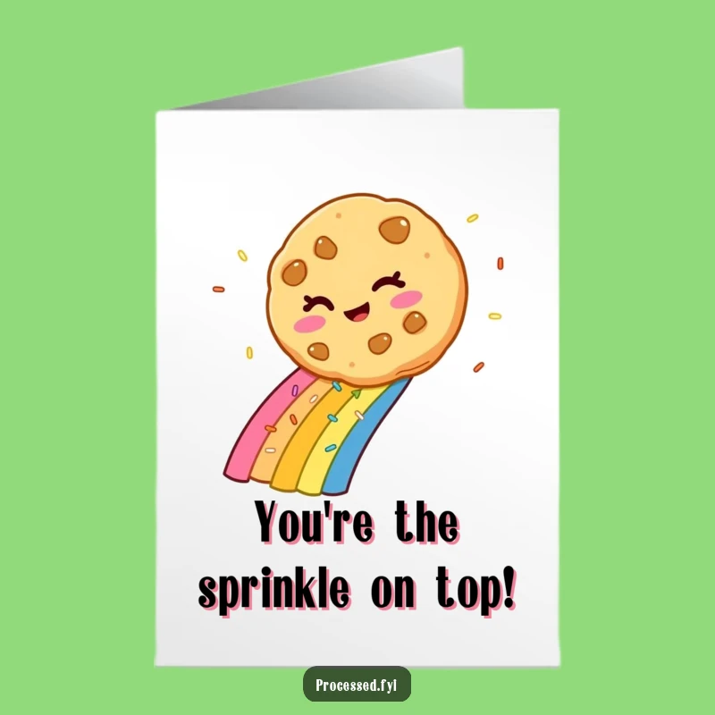 Free Printable Winking Cookie Congrats Card: Celebrate Victories with this Whimsical & Funny Downloadable