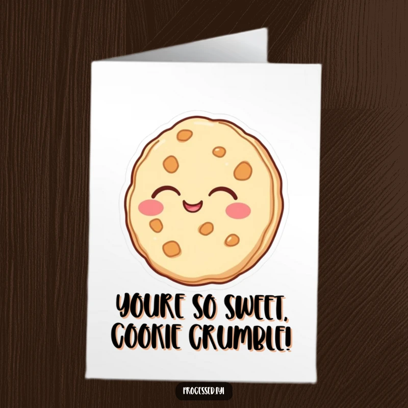 Funny free printable congratulations card featuring a cookie overcome with laughter, perfect for celebrating achievements.