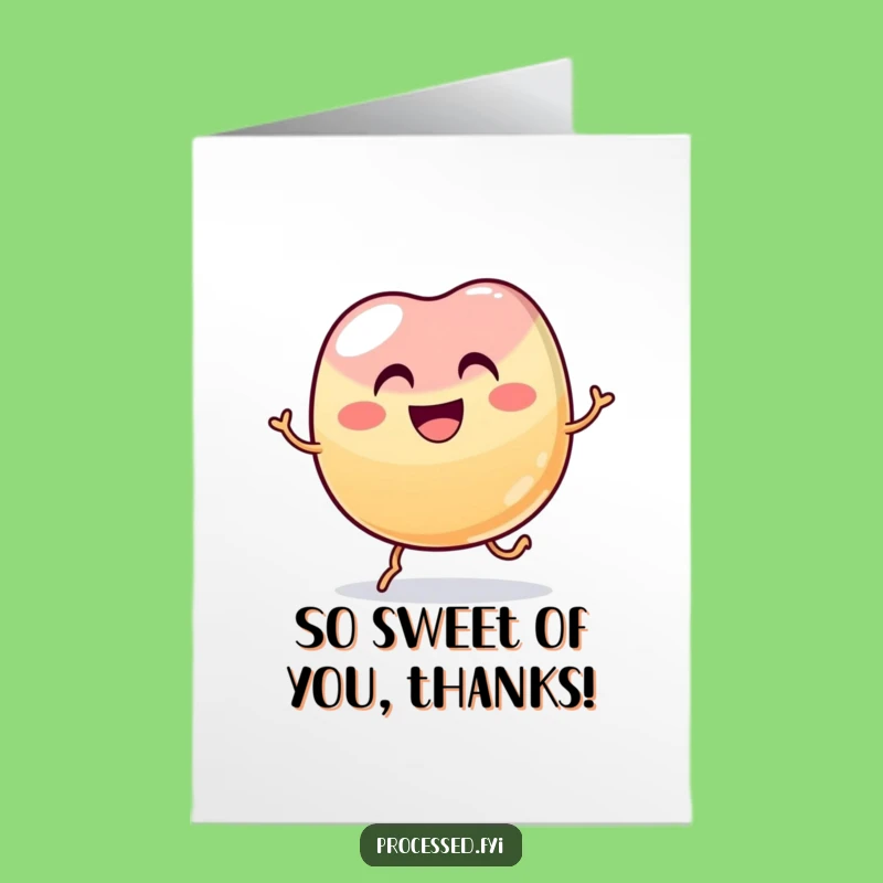 Free Printable Funny Jelly Bean Thank You Card: Hopping Jelly Bean Thanks Downloadable Gift!