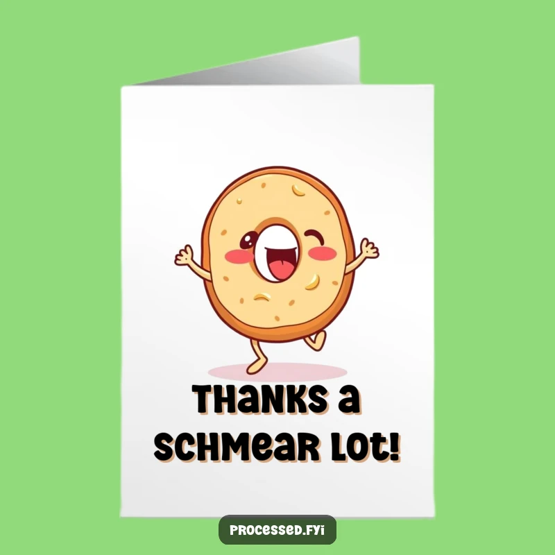 Free Printable Thank You Card: Bagel Tap Downloadable Gift for Expressing Thanks