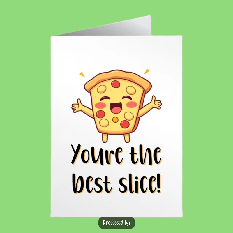 Free Printable Thank You Card: Giggling Pizza Slice Gift for a Funny Downloadable