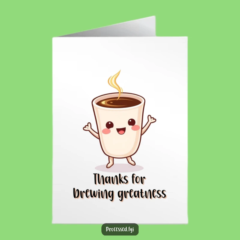 Free Printable Coffee Jig Thank You Card: Shake Up Your Gratitude with this Funny Downloadable