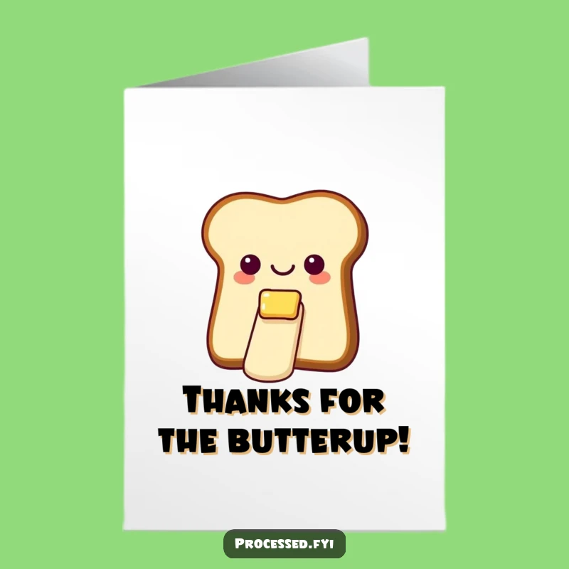 Free Printable Bread Thank You Card - Butter Slide Gratitude Downloadable!