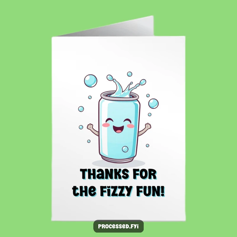 Free Printable Soda Can Thank You Card: Juggling Drops for a Bubbly Appreciation Gift